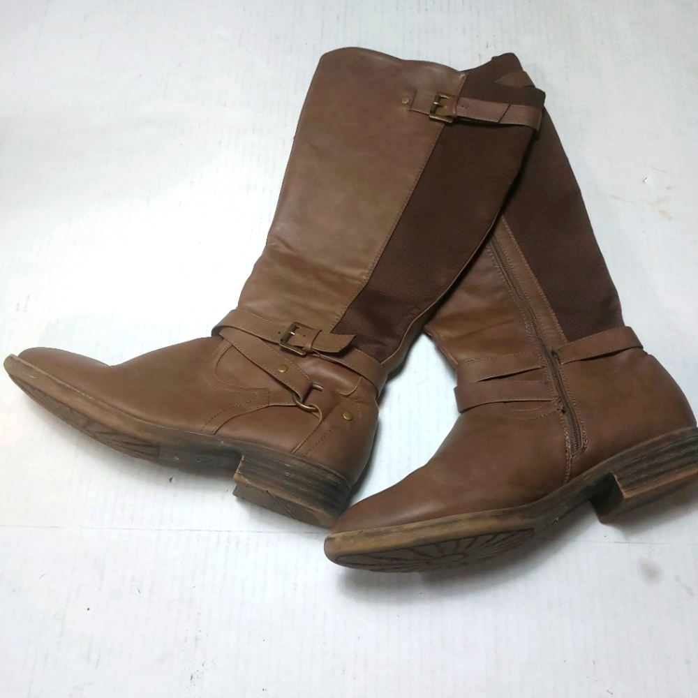 Lane Bryant Women's Brown Wide Calf Boots Size 12W